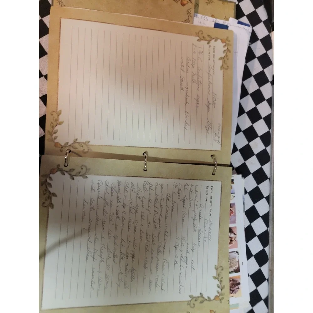 Vintage Recipe Keeper Binder Full of Handwritten Family Recipes Clippings Cards